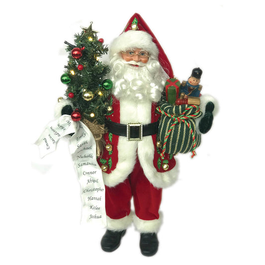 18" Merry Xmas Claus with Lights