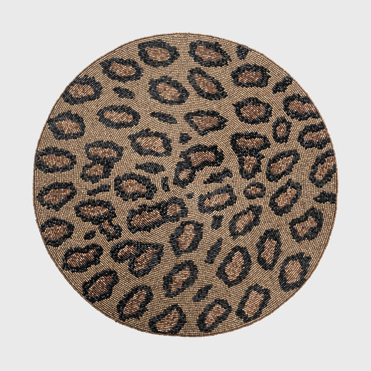 Animal print placemat, bronze