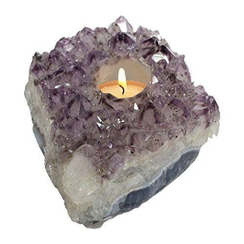 Amethyst Cluster Candle Holder (CHS6)