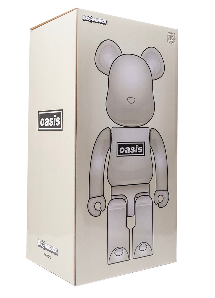 Medicom Oasis Merchandising White Chrome 1000% Bearbrick Figure (White)