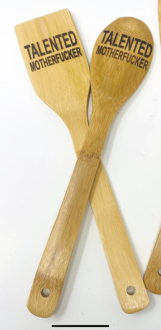 Talented MF   Bamboo Wood Spoon And Spatula