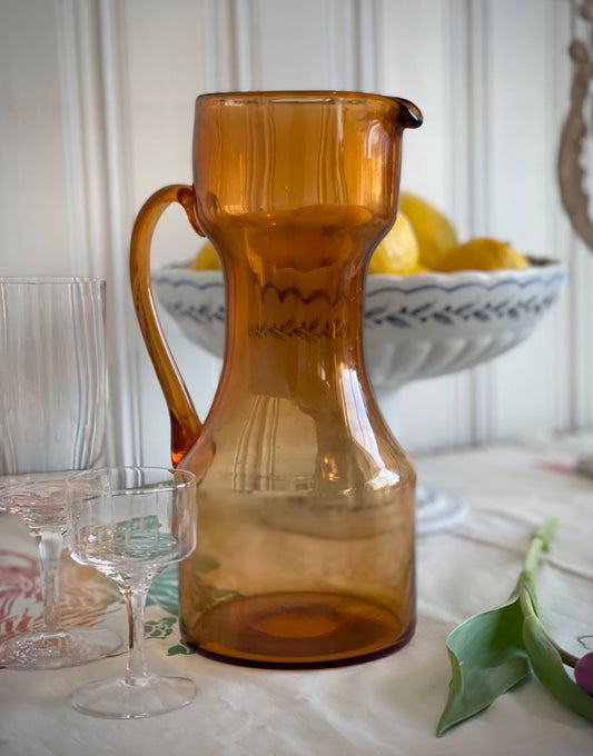 Colored Glass Pitcher