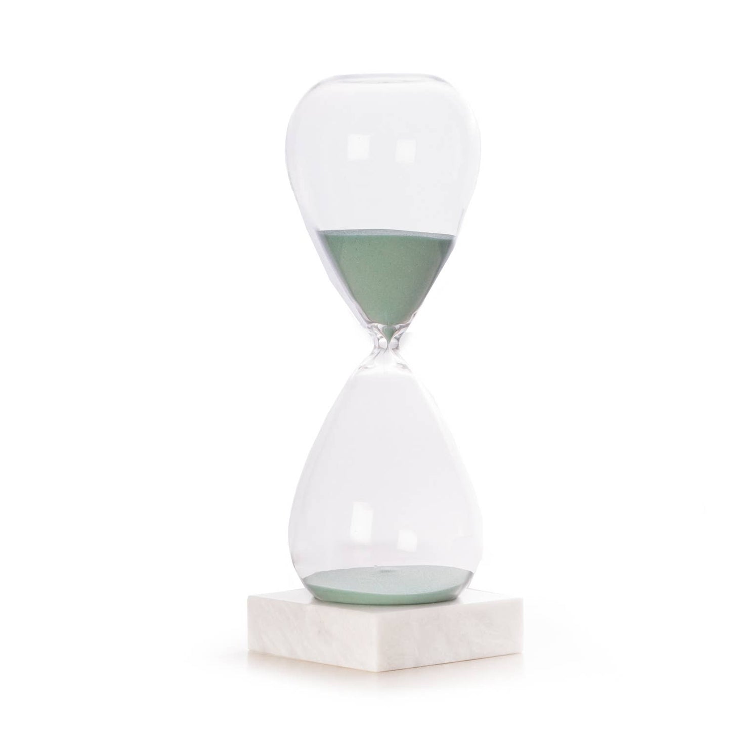 90 Minute Hourglass Sand Timer on Marble Base - Blue Sand