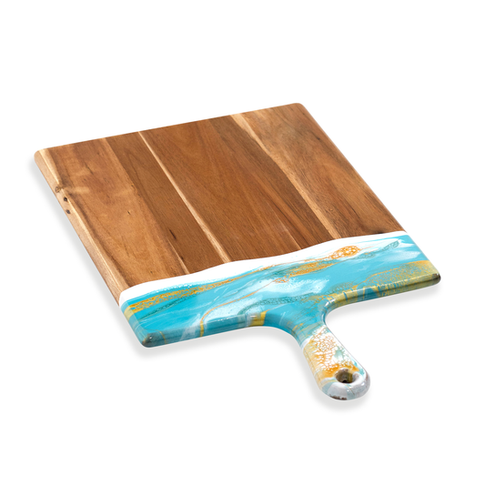 Cheeseboards - Teal/White/Gold