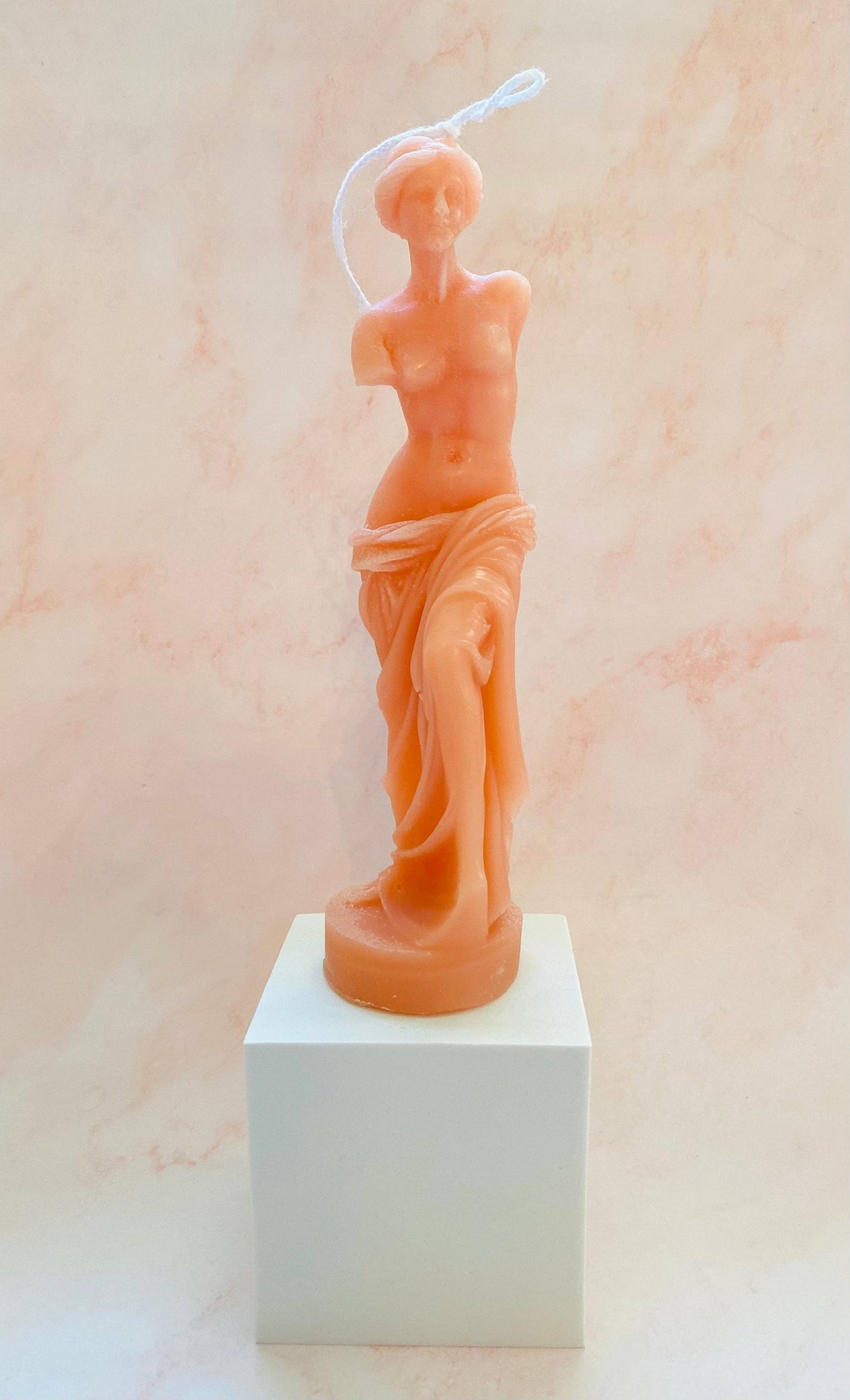 Venus Goddess Statue Beeswax Candle - Blush