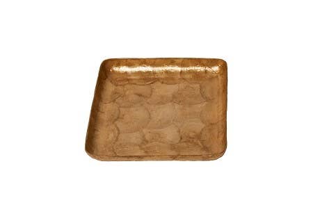 9" Capiz Square Plain Plate w/Lip