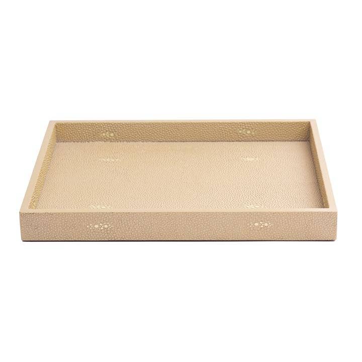 Chelsea Medium Tray in Faux Skin Shagreen Natural