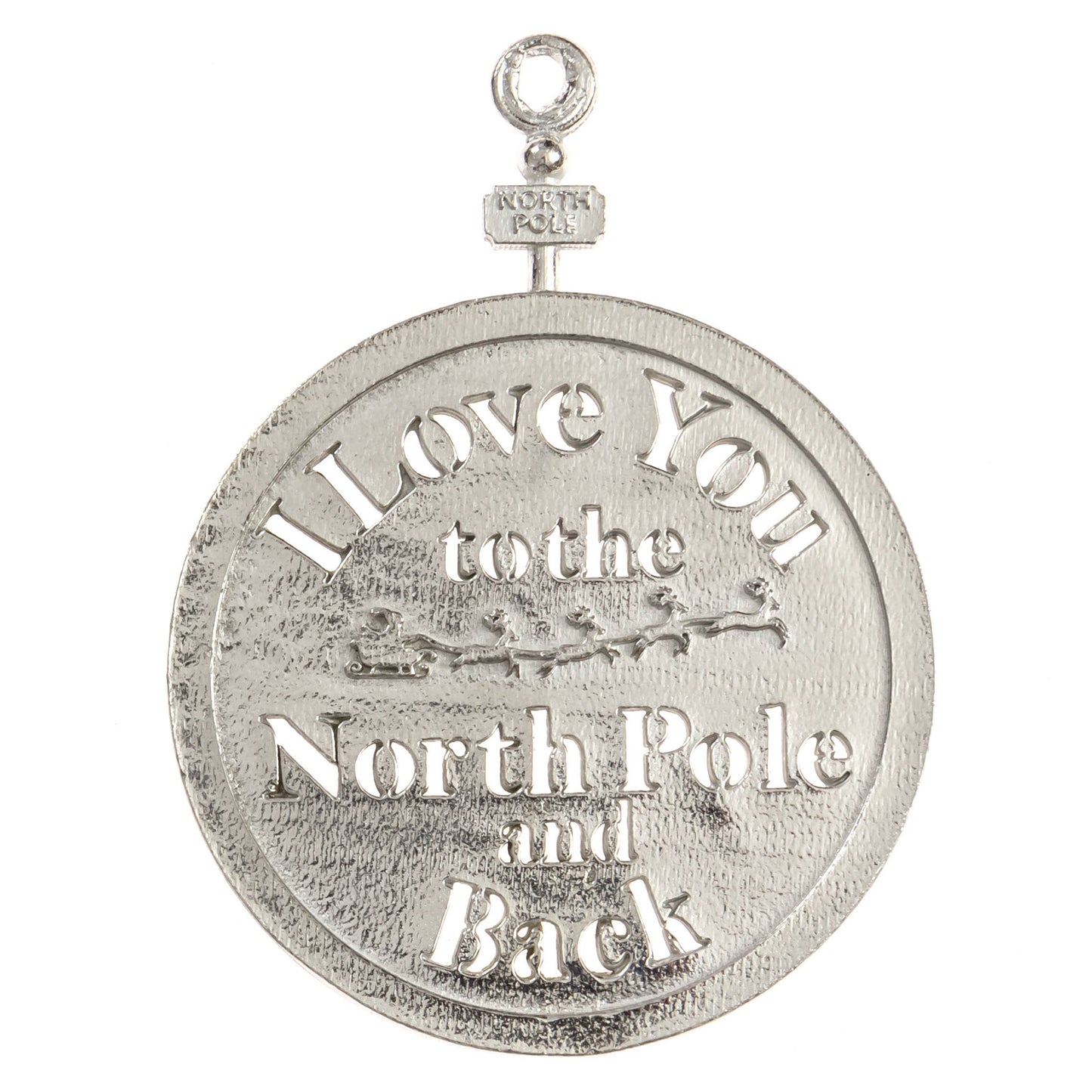 Santa Christmas Ornament - I Love You to the North Pole