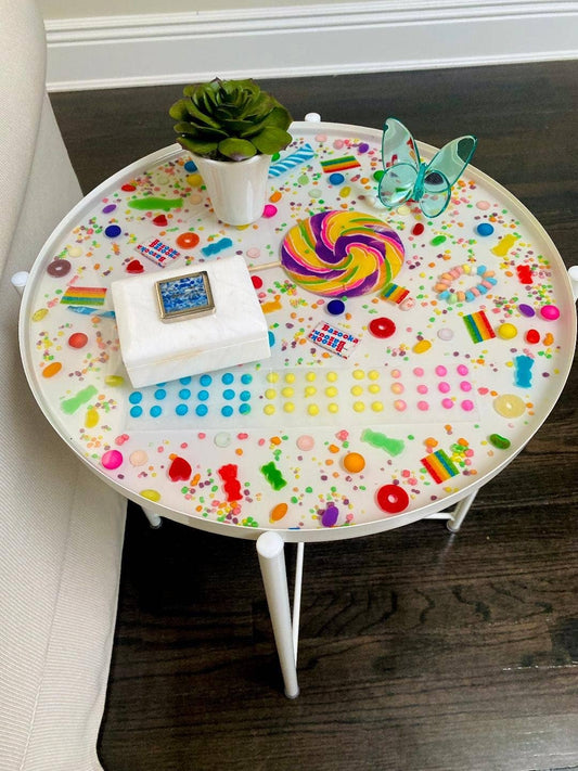 Candy Filled Display  Accent End Table