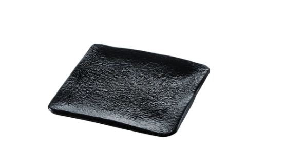 Sukiya - Square Plate Black, 7.1inch