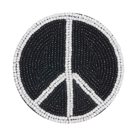 Beaded Peace Coaster