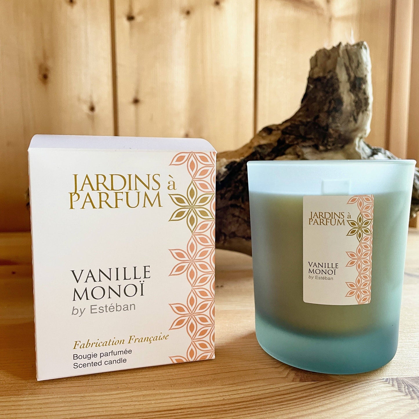 Bougie parfumée Vanille Monoï, Estéban parfums, 25 heures