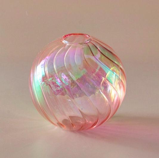 Iridescent Ball Vases