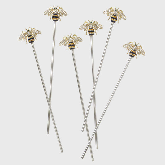 Stripey Bee Swizzle Sticks