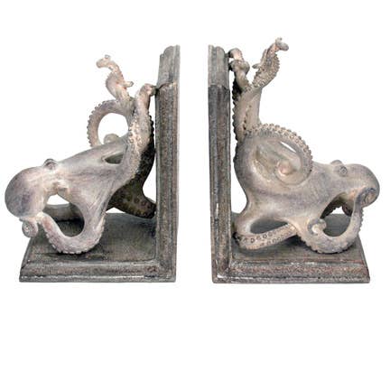 Polyresin Octopus Bookend Set of 2