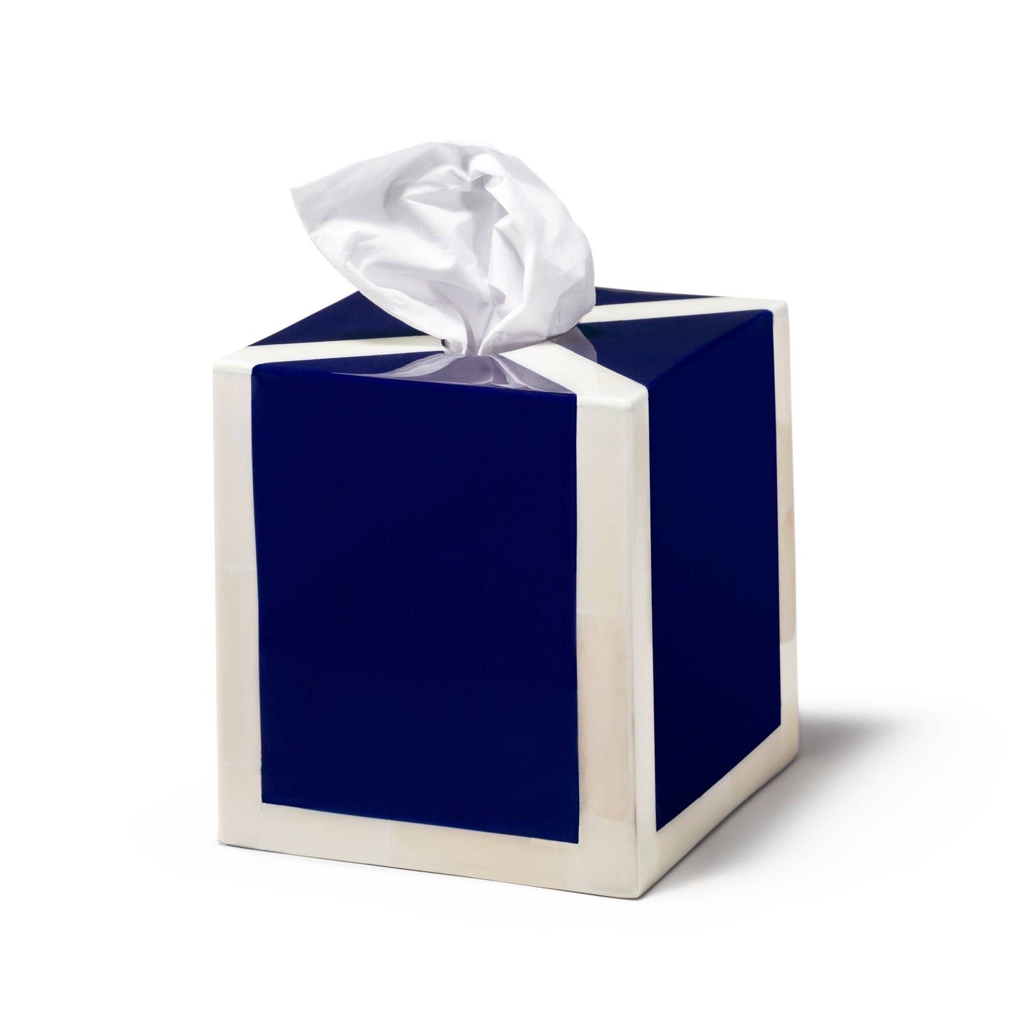 Ink Blue & Bone Tissue Box