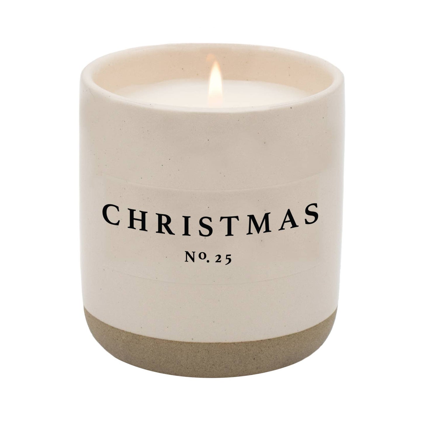 Christmas Soy Candle | Stoneware Candle Jar