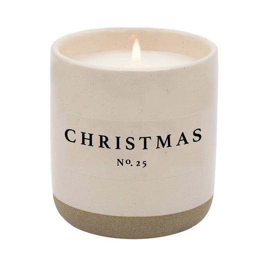 Christmas Soy Candle | Stoneware Candle Jar