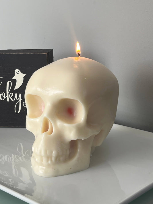 Giant Life-Sized Bleeding Skull Candle