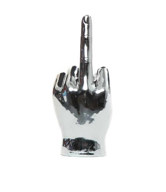 Silver Middle Finger Tabletop - 9" long