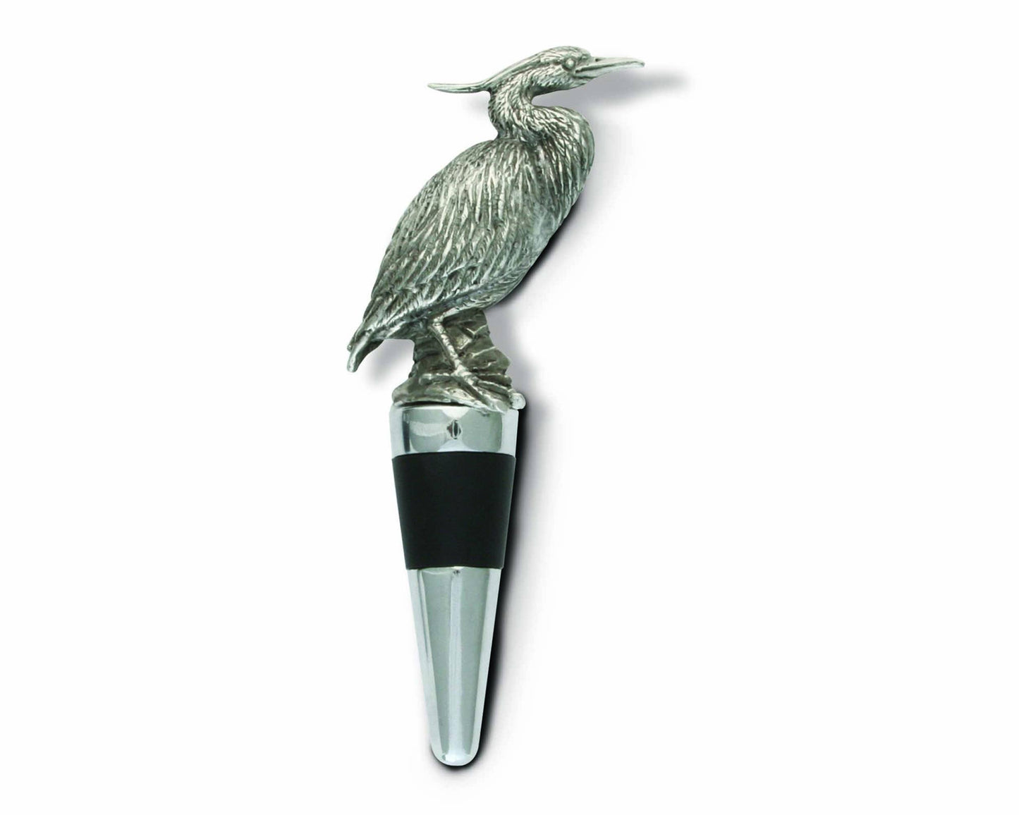 Pewter Blue Heron Bottle Stopper