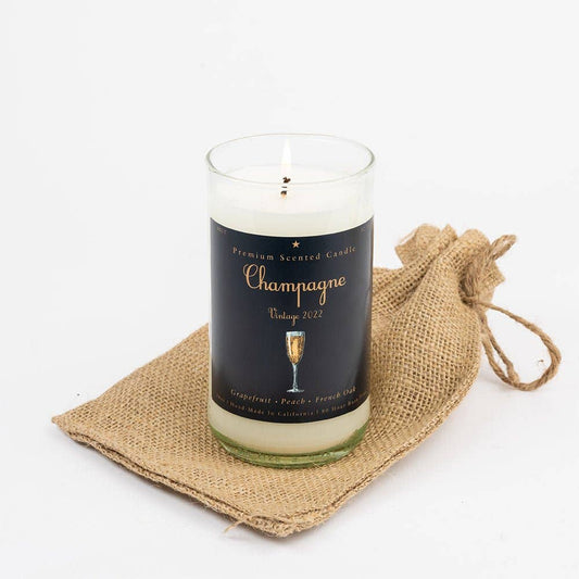 Wine Bottle Scented Candle: Champagne