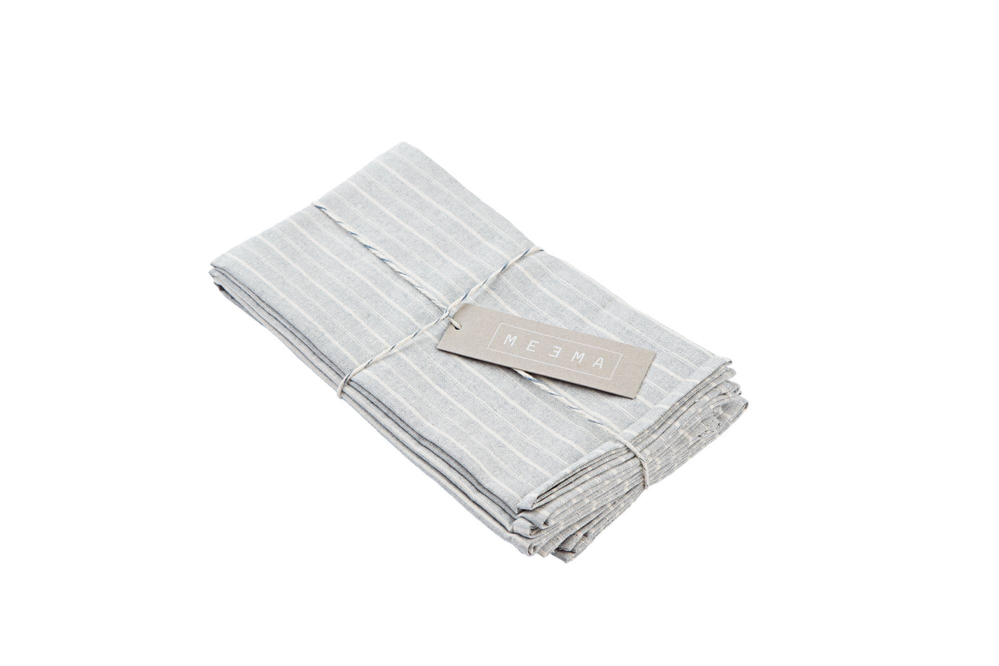 Grey Striped Cotton Napkin - Set of 4