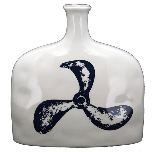 Ceramic Navy Blue Propeller Vase