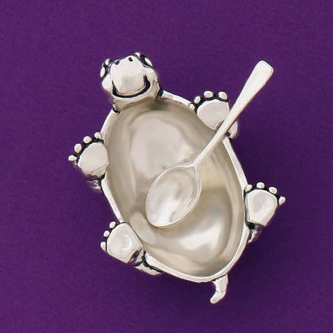 Turtle Salt Cellar with Spoon