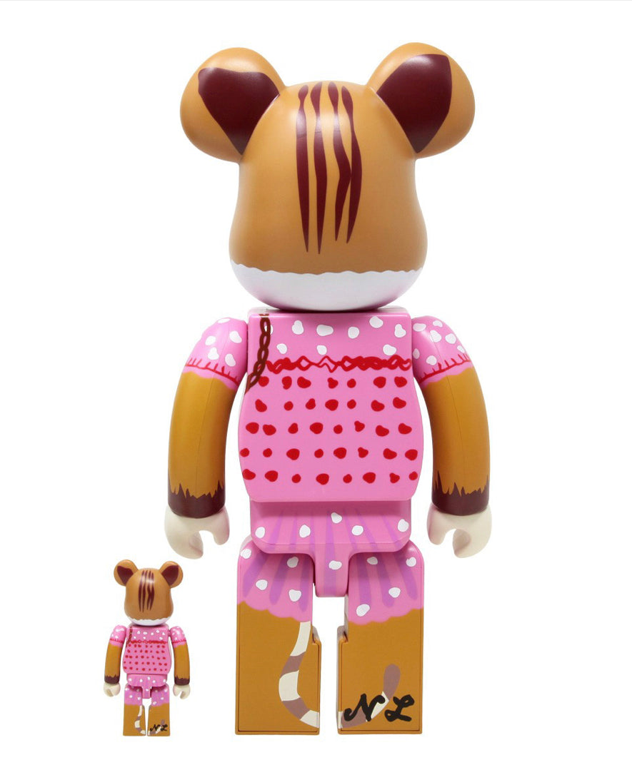 Medicom Nathalie Lete Minette 100% 400% Bearbrick Figure Set (Pink)