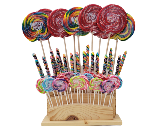 Wooden Lollipop Fan Display - Holds 47 Lollipops