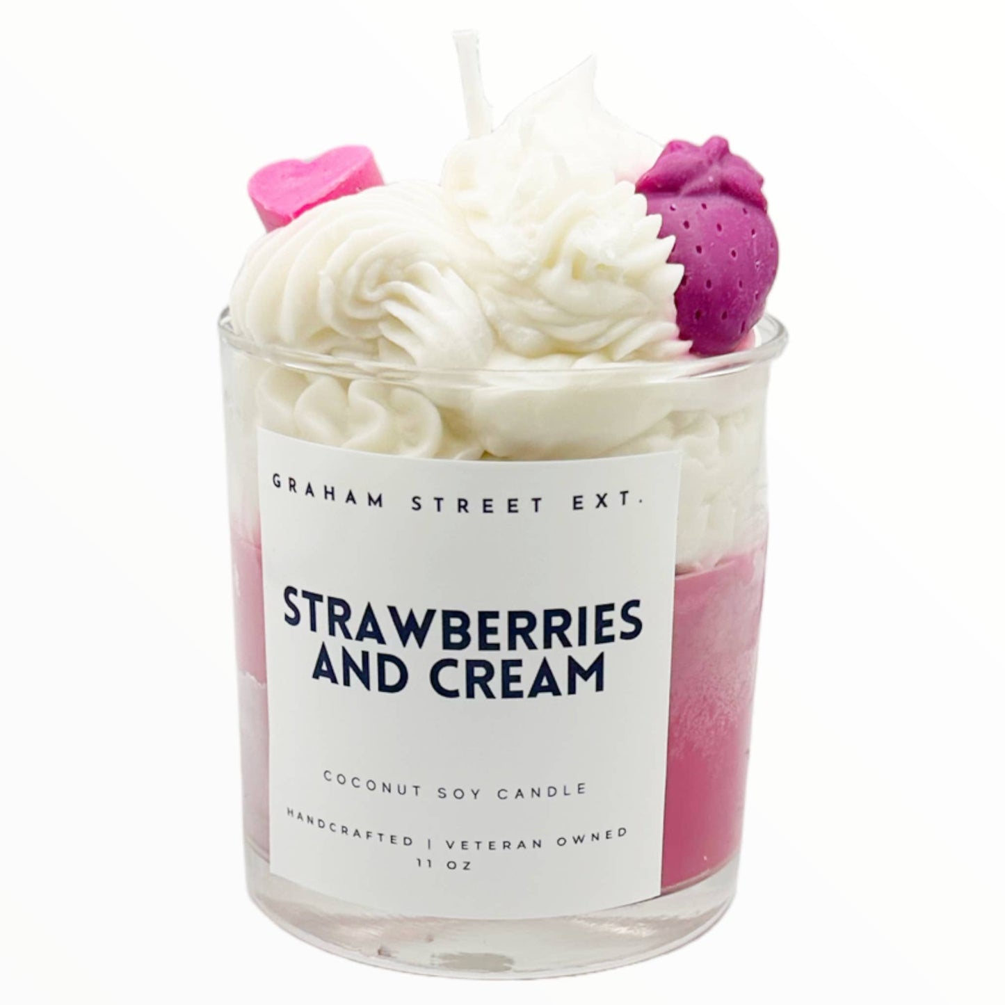 Strawberries and Cream Dessert Candle