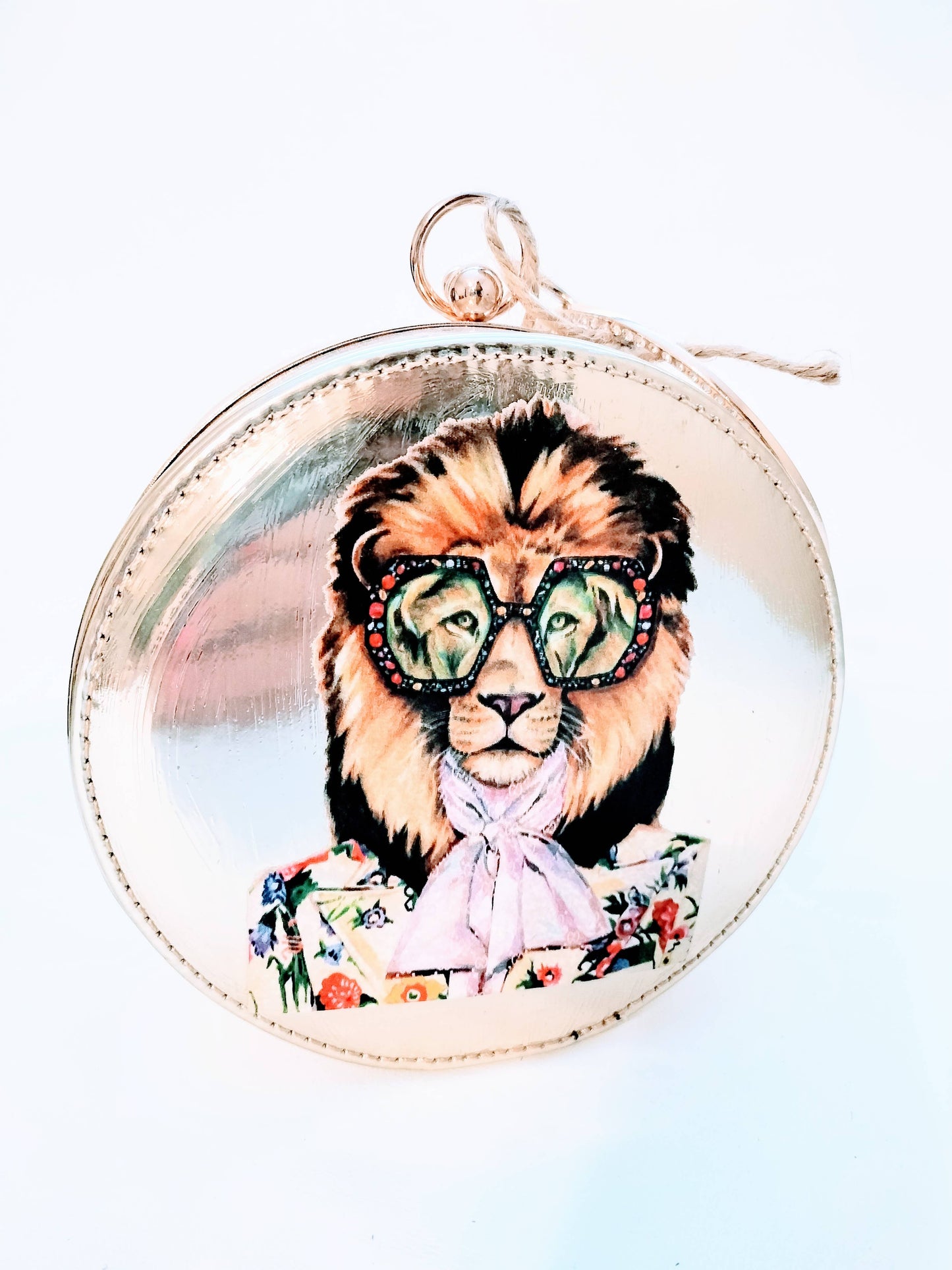 Gold & GG Lion- Up-Cycled Handbag