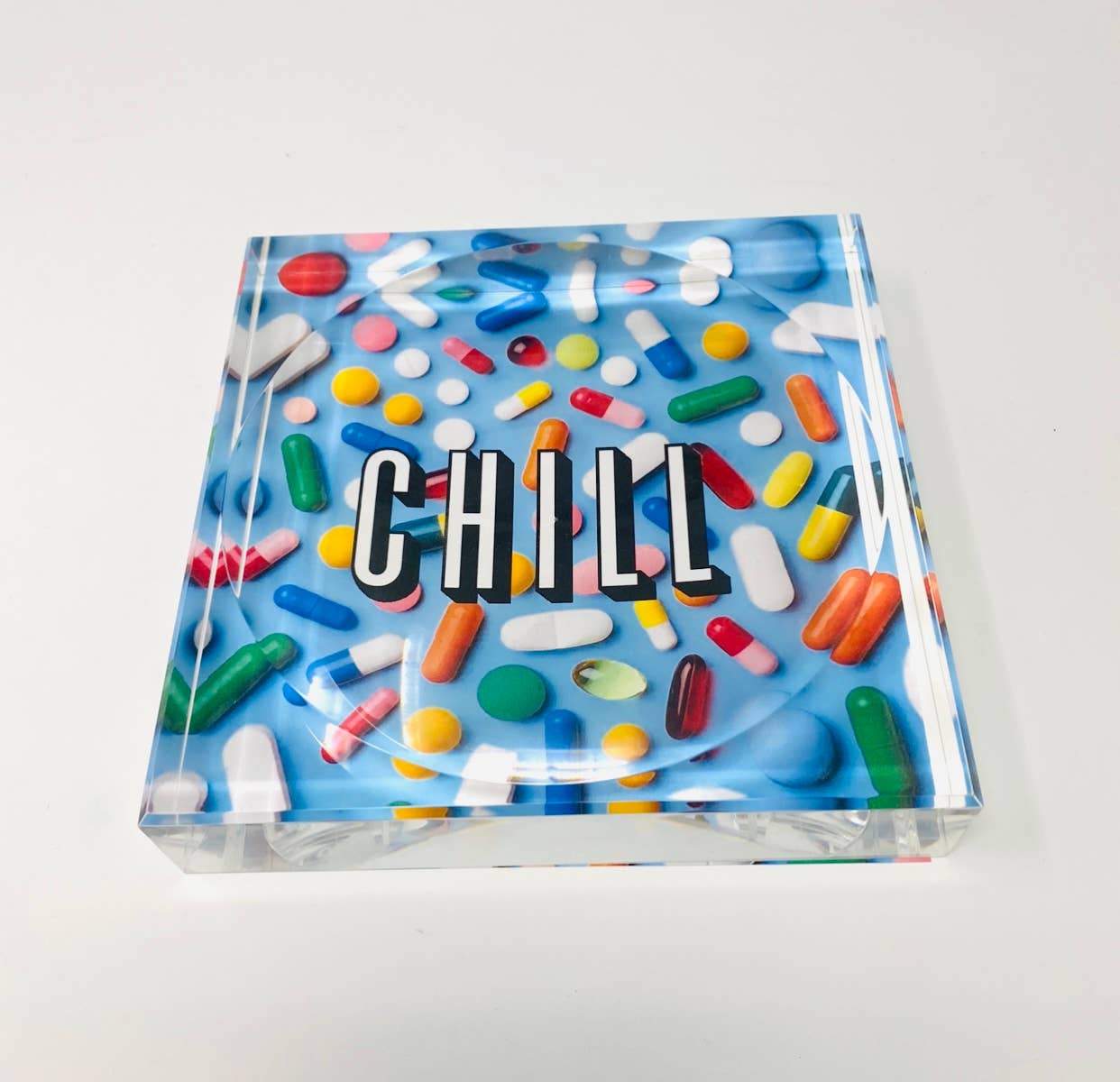 Chill Acrylic Block Candy Dish Catchall