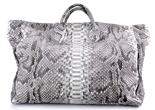 Celebrity Large Weekender Bag Natural Python