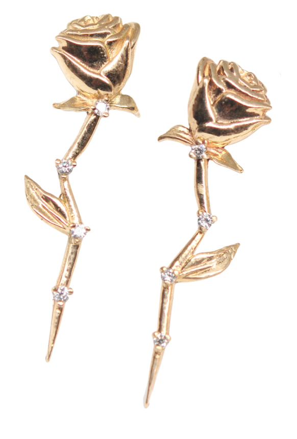 Celestial Rose Earrings (pair)