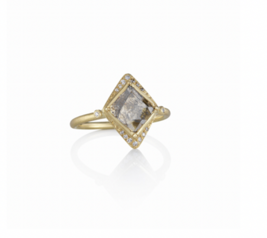 Diamond Kite Halo Ring by Brooke Gregson