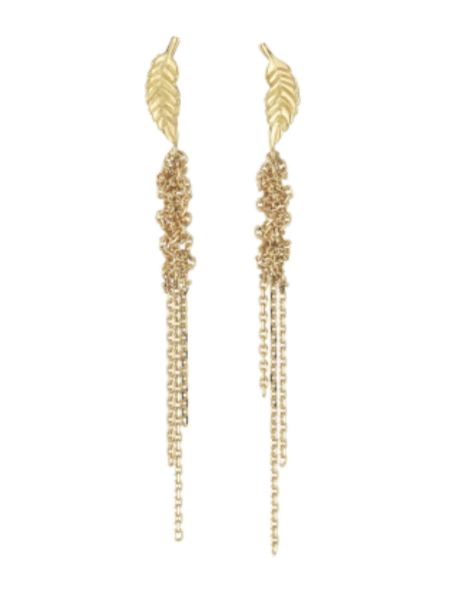 Waterfall Leaf Stud Earrings by Brooke Gregson