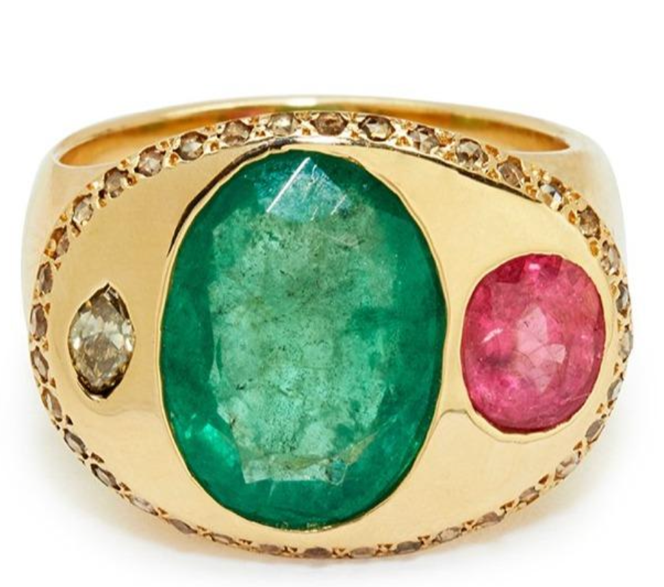 Ayanna Ring with Emerald