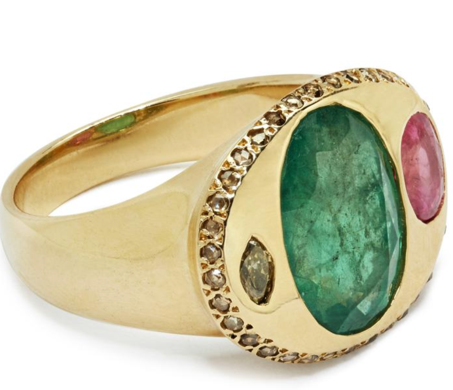 Ayanna Ring with Emerald