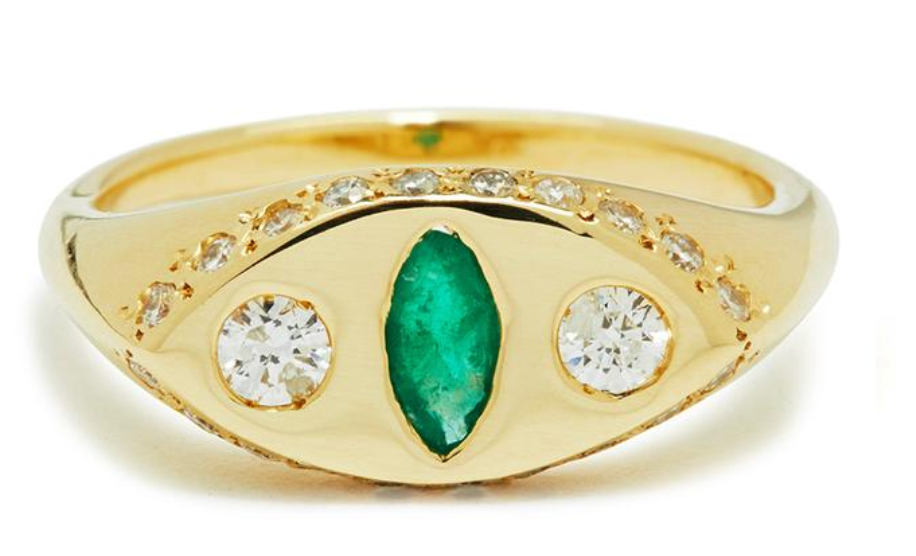 Makeda Ring with Emerald