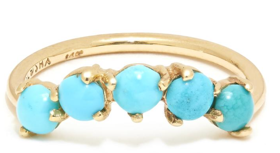 Indira Ring with Turquoise by Scosha