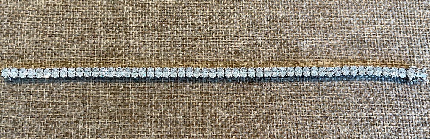 Vertical Oval Diamond Tennis Bracelet