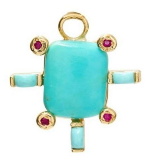 JUNO EARRING CHARM WITH TURQUOISE BY SCOSHA