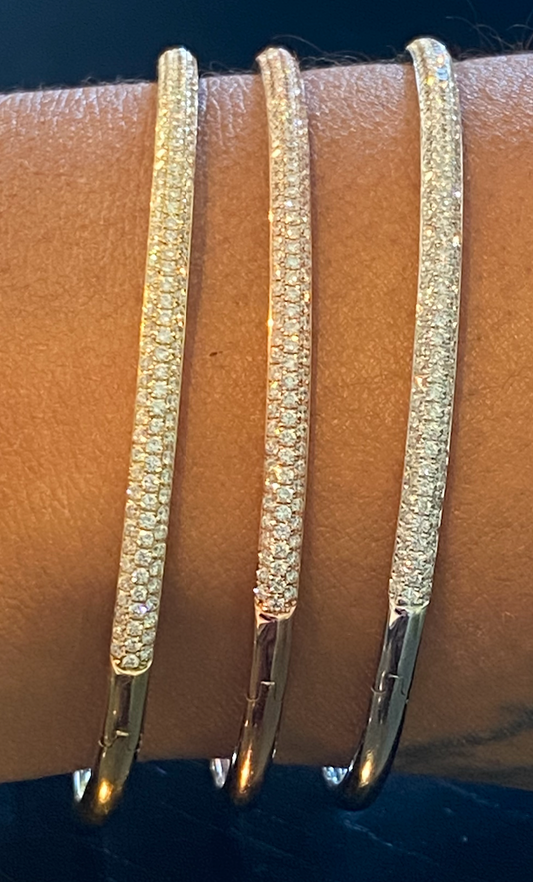 Hinged Diamond Bangles