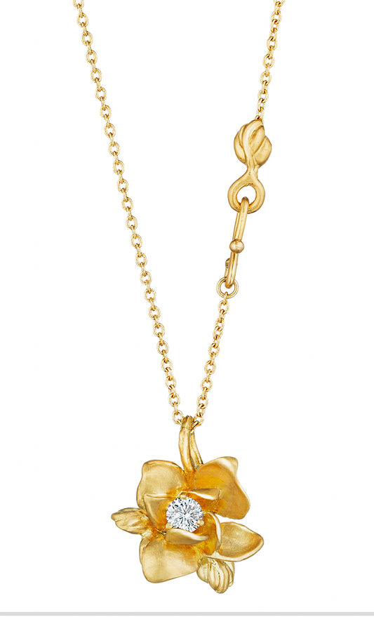 Diamond Magnolia Necklace by Susan Gordon.