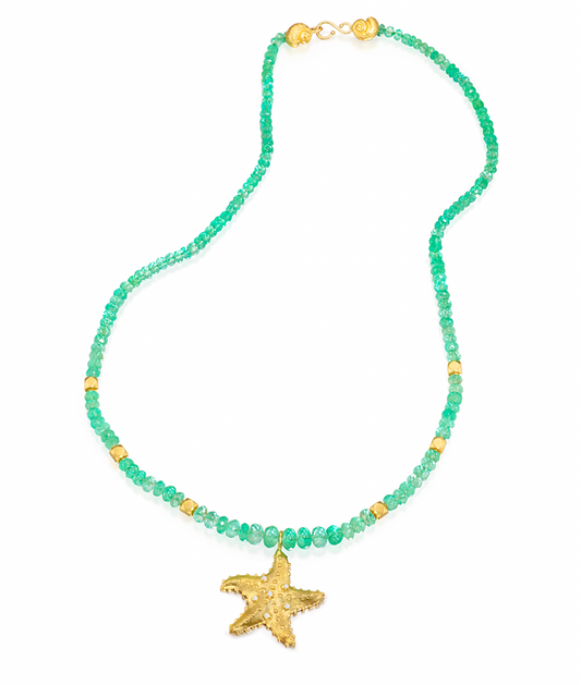 Emerald Starfish Necklace by Susan Gordon