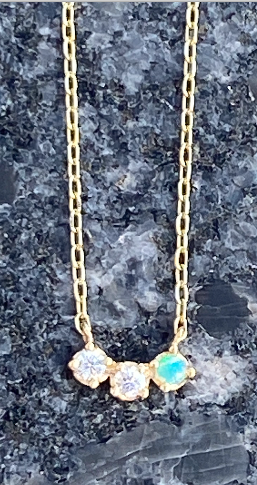 Sister Necklace Diamond/Opal