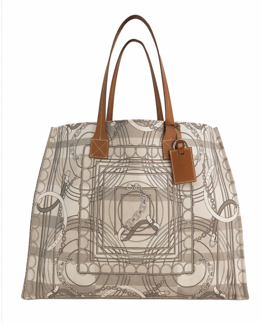 Printed Canvas Beach Bag Venezia