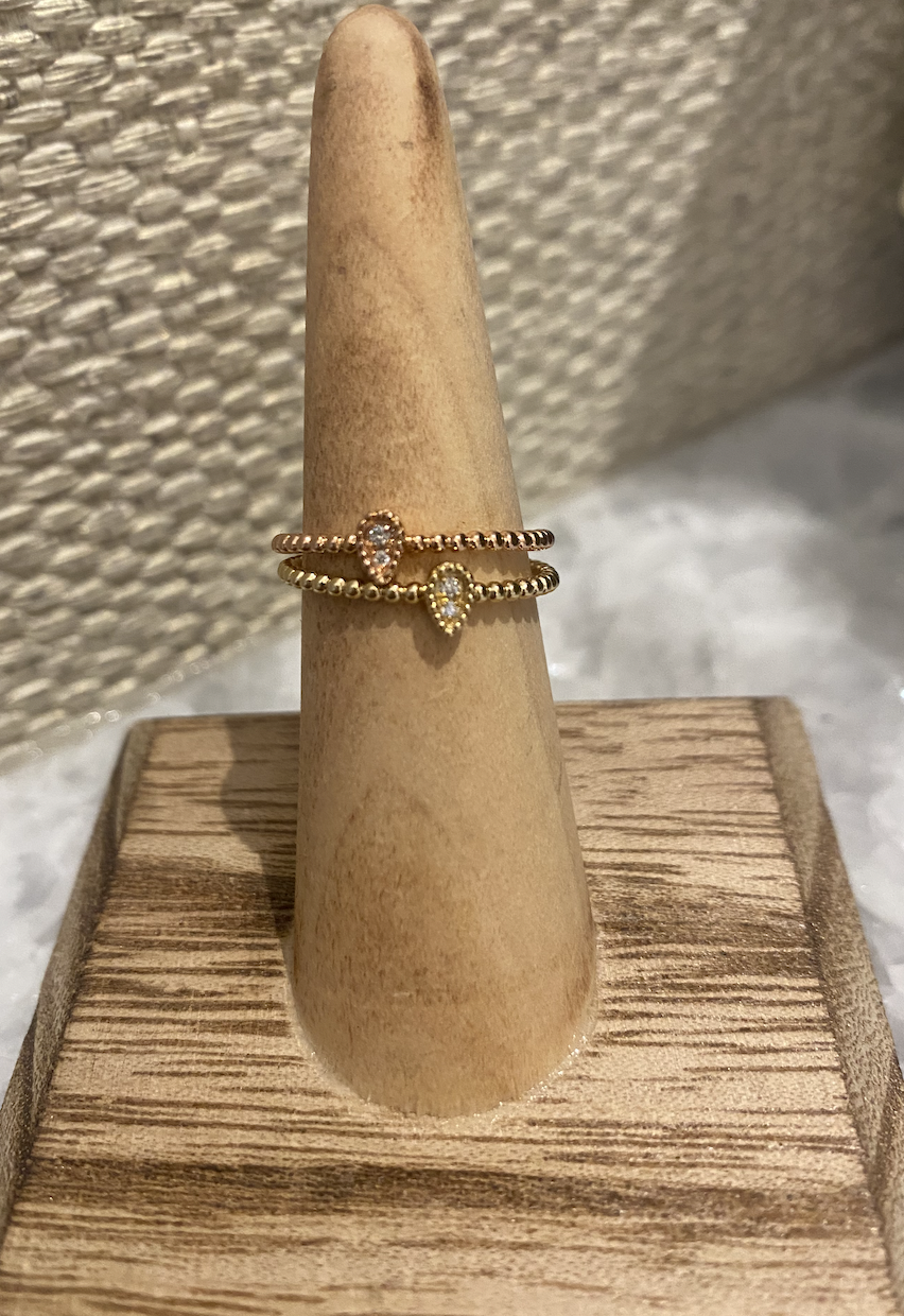 Pear Stackable Diamond Ring